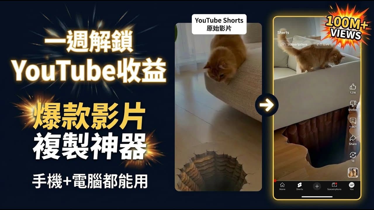 我又開發了一個 AI Shorts 網站:一個 YouTube Shorts 連結就能生成新影片